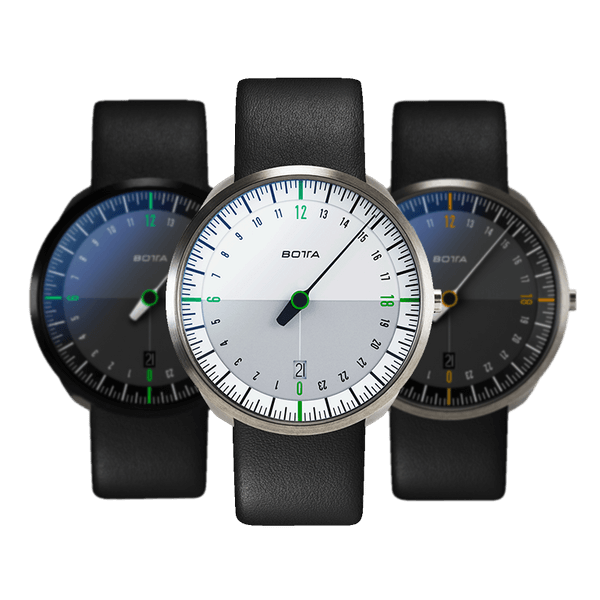 White Green Single Hand Quartz Titanium Wrist Watch